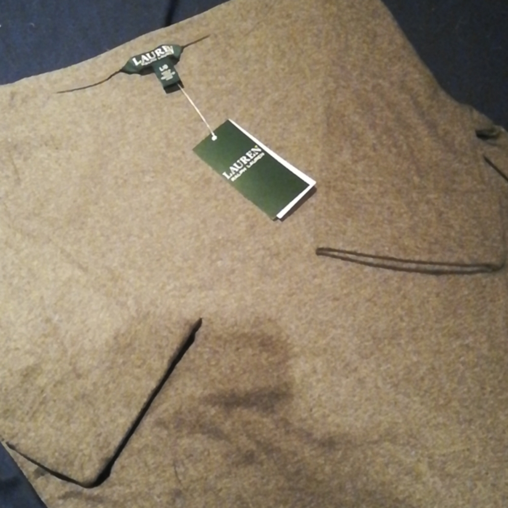 Lauren by Ralph Lauren Grey Top Sz L